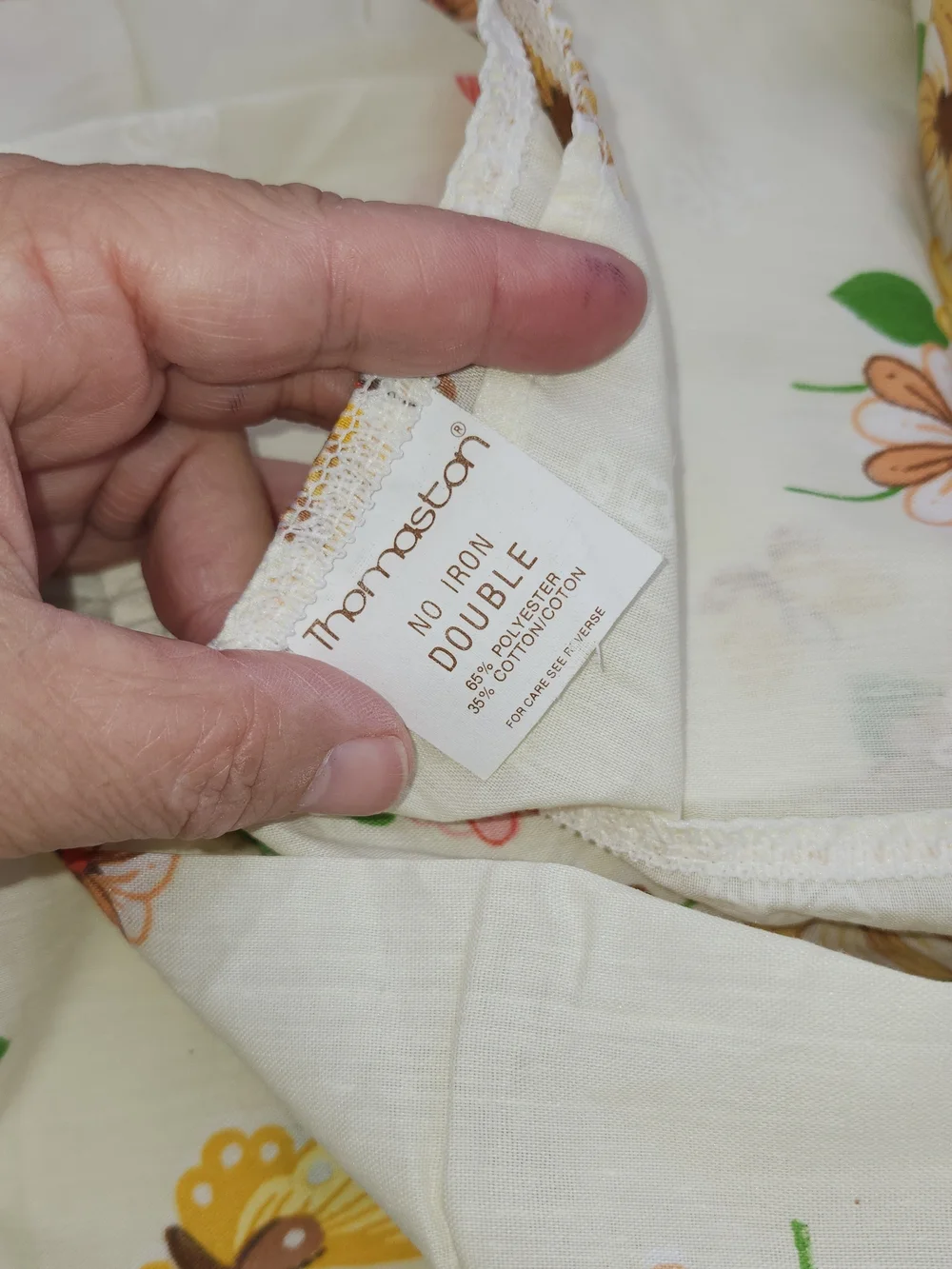 Thompson Cream Floral & Butterfly Bed Fitted Double Sheet